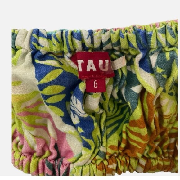 Staud Coliseum Linen Cutout Dress Size 6 *READ FLAW* - Picture 6 of 9